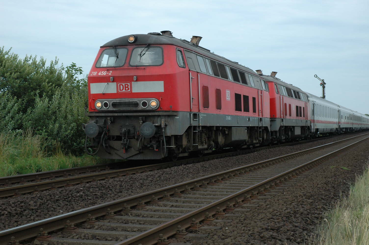 218 456-2 med RE tog fra Westerland Sylt
